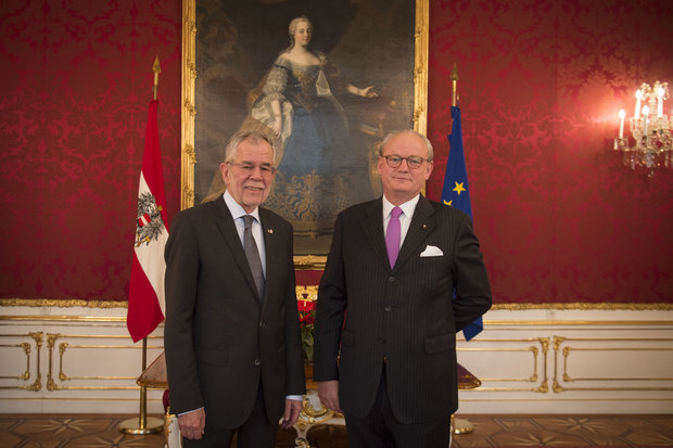 Presidente Federale dell’Austria ha ricevuto le Lettere Credenziali dall’Ambasciatore del Sovrano Ordine di Malta