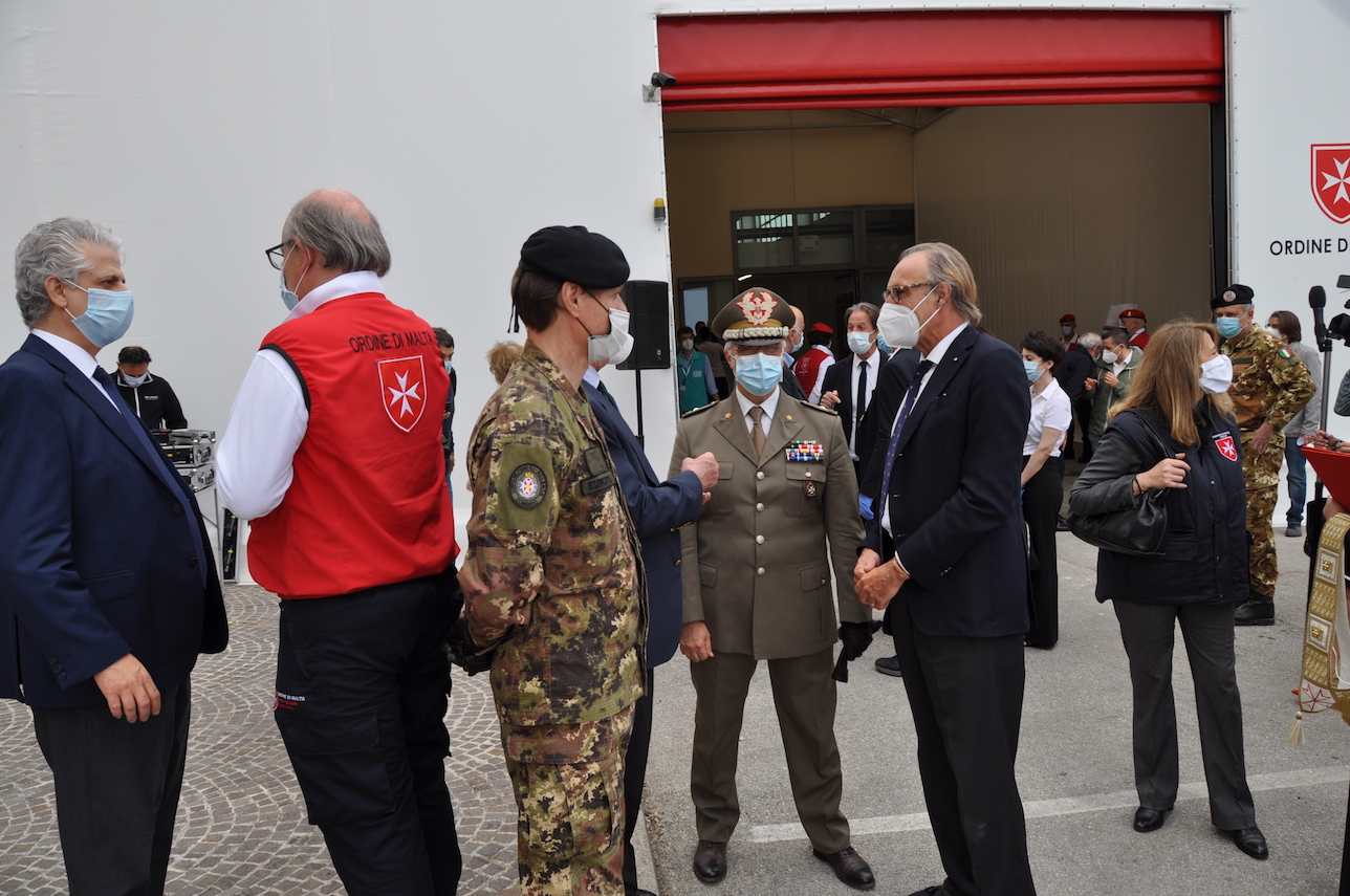 The Order of Malta’s Italian Relief Corps delivers a new Covid hospital in Civitanova to the Marche Region