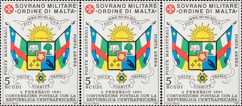Emissione 164 – Convenzione postale con la Repubblica Centrafricana