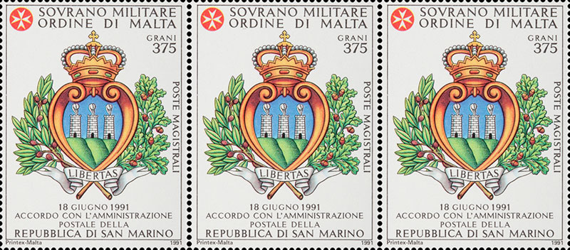 Emissione 168 – Accordo con l’amministrazione postale della repubblica di San Marino