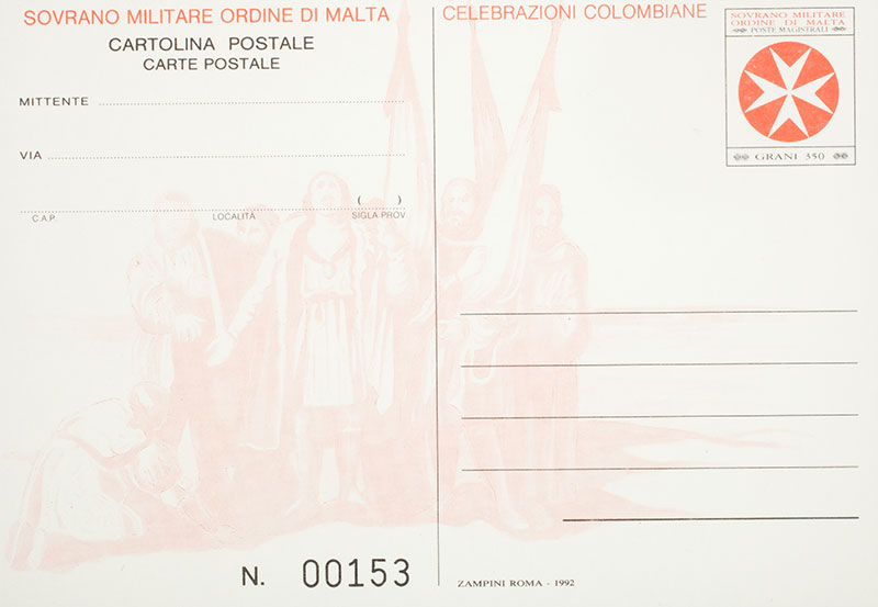 Emissione 176 – Cartolina postale “celebrazioni colombiane”