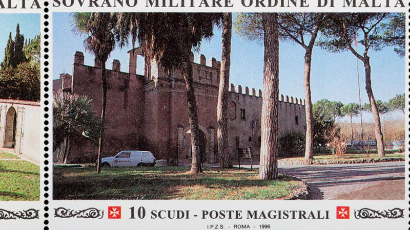 Emissione 220 – Ospedale S.Giovanni Battista con il castello della magliana in Roma dell’associazione dei cavalieri italiani del Sovrano Militare Ordine di Malta