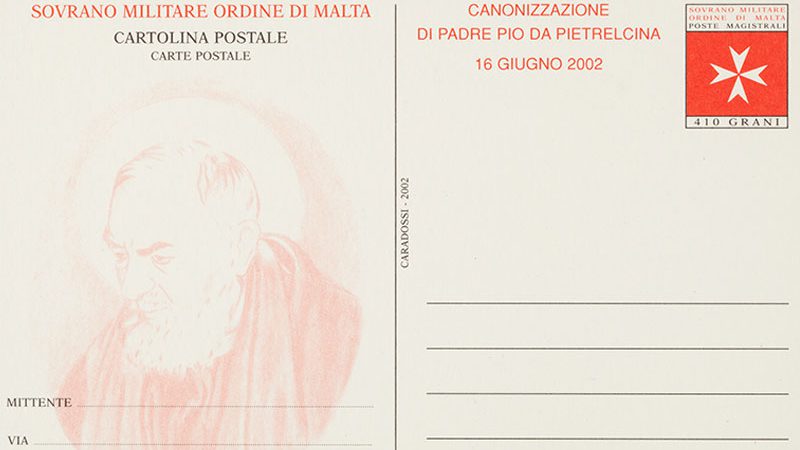 Emissione 295 – Cartolina Postale – Canonizzazione di Padre Pio da Pietrelcina