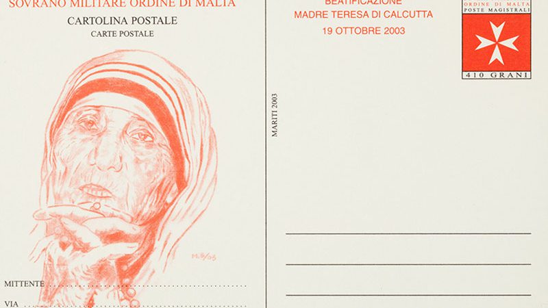 Emissione 315 – Cartolina postale- beatificazione di Madre Teresa di Calcutta