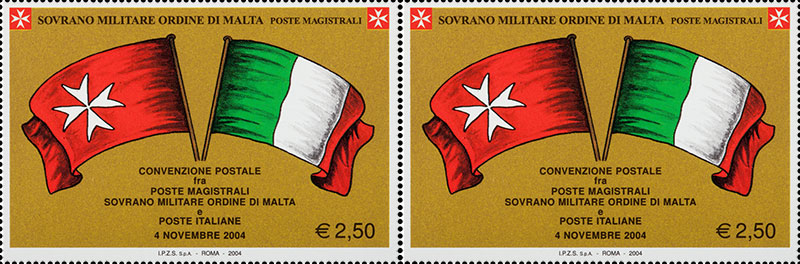Emissione 330 – Convenzione fra poste magistrali del Sovrano Militare Ordine di Malta e Poste Italiane
