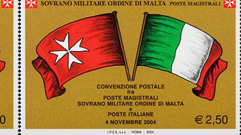 Emissione 330 – Convenzione fra poste magistrali del Sovrano Militare Ordine di Malta e Poste Italiane