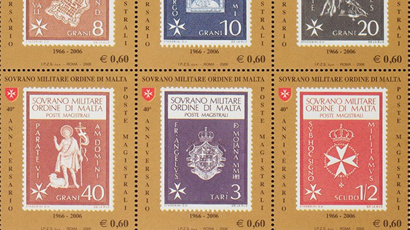 Emissione 351 – 40° Anniversario delle poste magistrali del Sovrano Militare Ordine Ospedaliero di San Giovanni di Gerusalemme di Rodi e di Malta