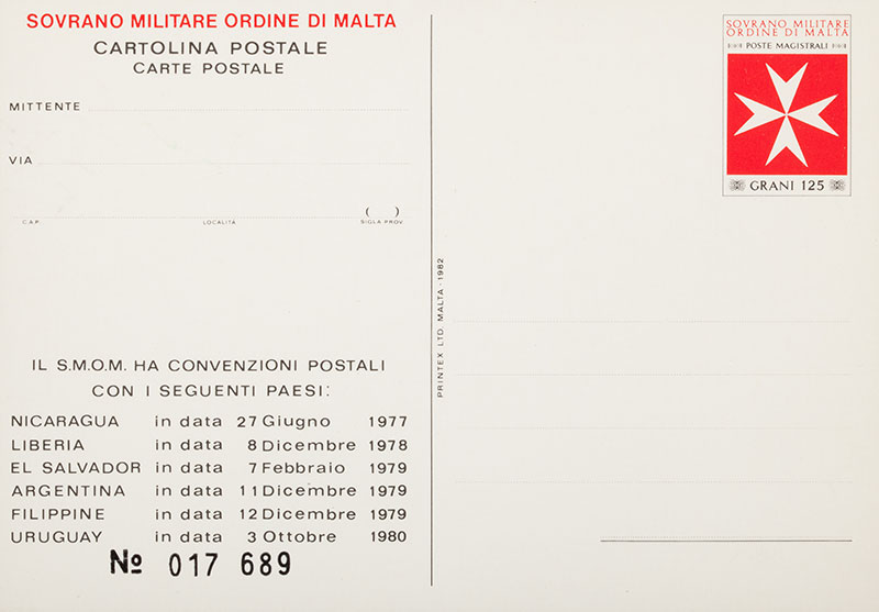 Emissione 64 – Cartolina postale