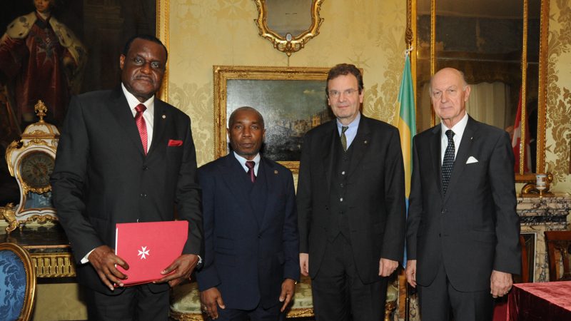 Signature, au Palais Magistral, de l’accord de coopération entre l’Ordre de Malte et le Gabon
