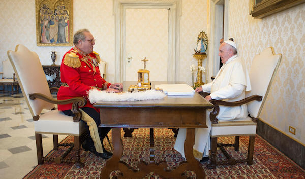 Grand Master Fra’ Matthew Festing Audience with Pope Francis