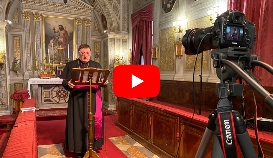 Message vidéo de Pâques de Mgr Jean Laffitte et acte de consécration de l’Ordre de Malte par mandat exprès du Grand Maître