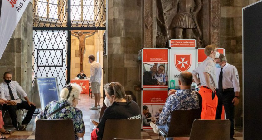 Vaccinations in St Stephen’s Cathedral, Vienna