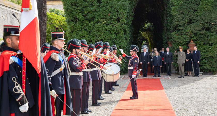 El presidente alemán Frank-Walter Steinmeier, recibido por la Soberana Orden de Malta