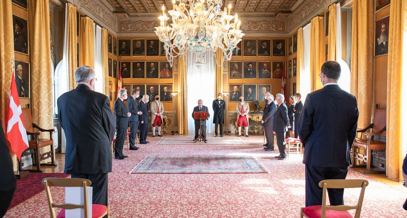 Credentials presented by Germany, Gabon, Uruguay, Namibia