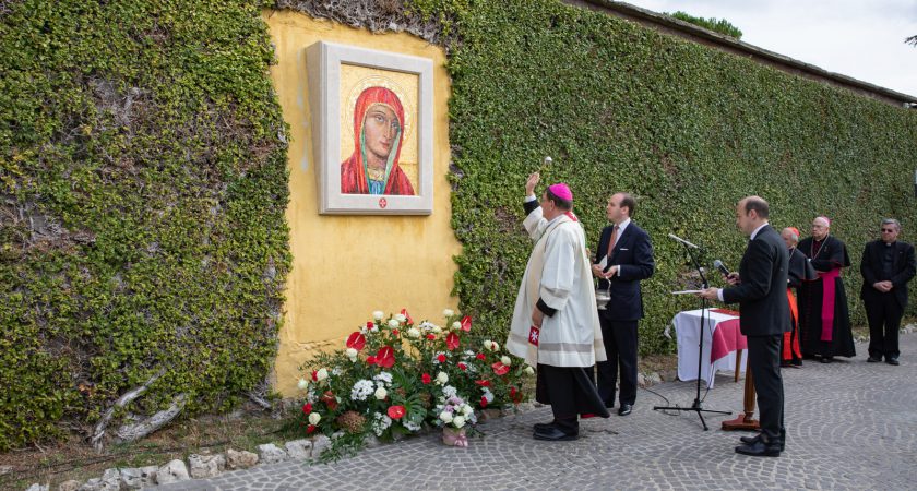Vatican Gardens receive Our Lady of Philermos