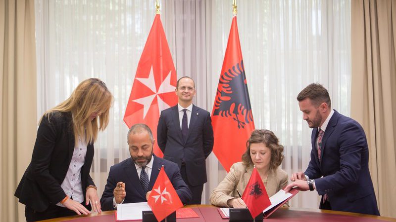 La Soberana Orden de Malta y Albania firman un acuerdo de cooperación