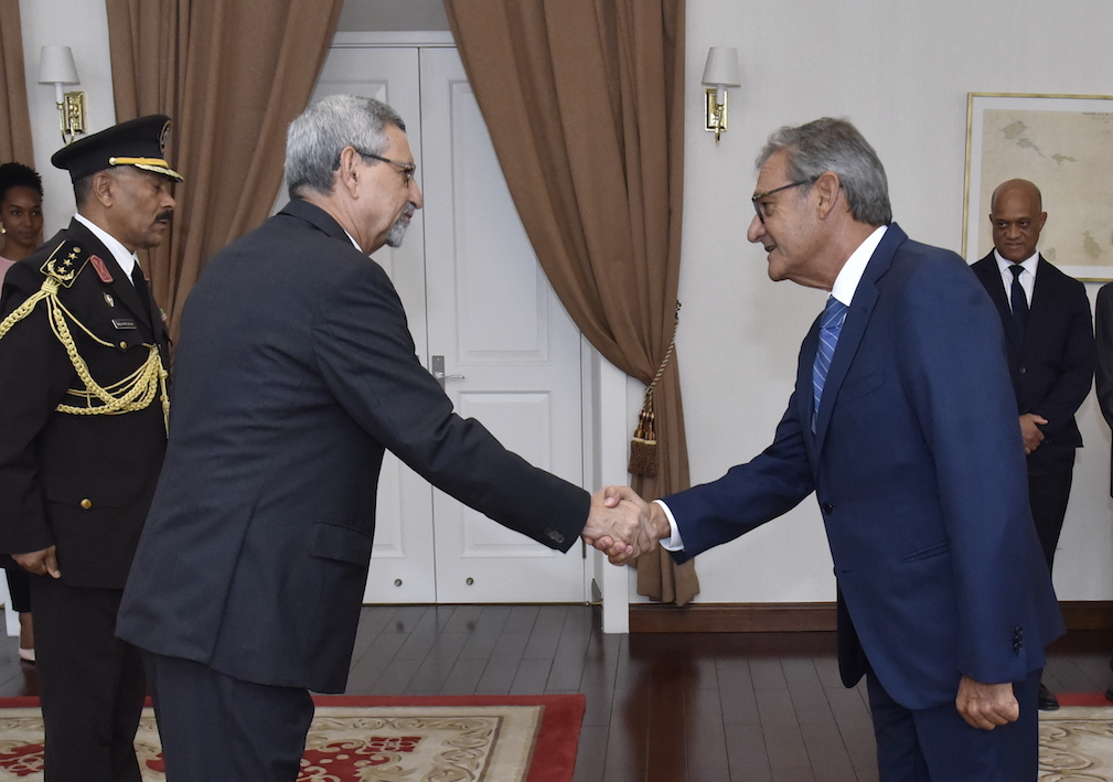 The new Ambassador of the Order of Malta to Cabo Verde presents his letters of credence