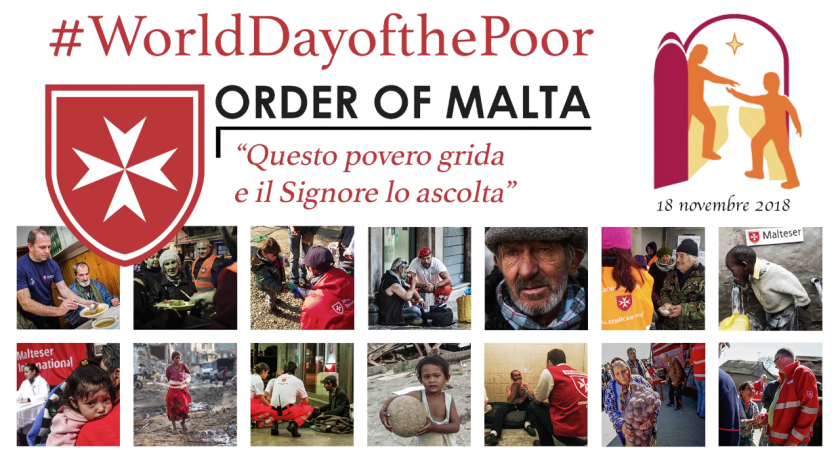 Nella Giornata Mondiale dei Poveri, l’Ordine di Malta risponde all’appello di Papa Francesco: numerose le iniziative in tutto il mondo