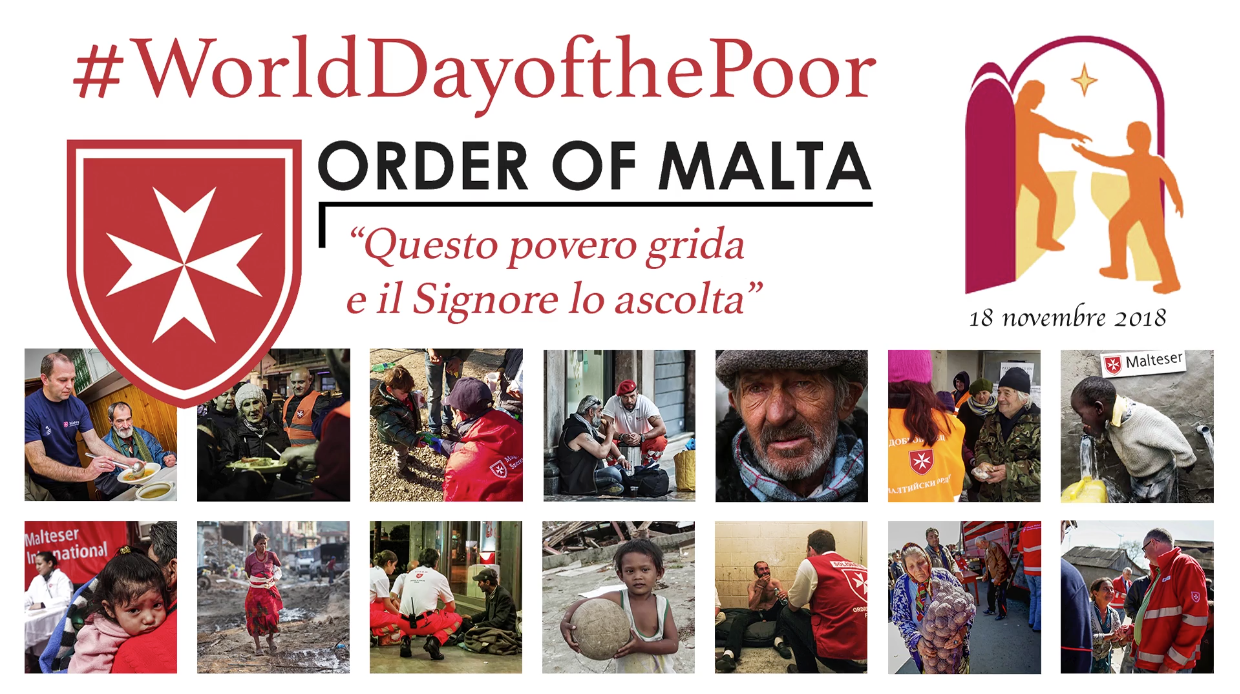 Nella Giornata Mondiale dei Poveri, l’Ordine di Malta risponde all’appello di Papa Francesco: numerose le iniziative in tutto il mondo