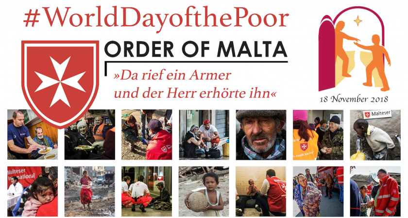 Am Welttag der Armen folgt der Malteserorden dem Appell von Papst Franziskus: zahlreiche Initiativen auf der ganzen Welt