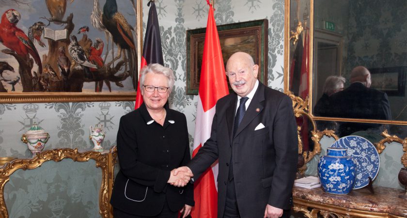 First german Ambassador presents her credentials to the Lieutenant of the Grand Master