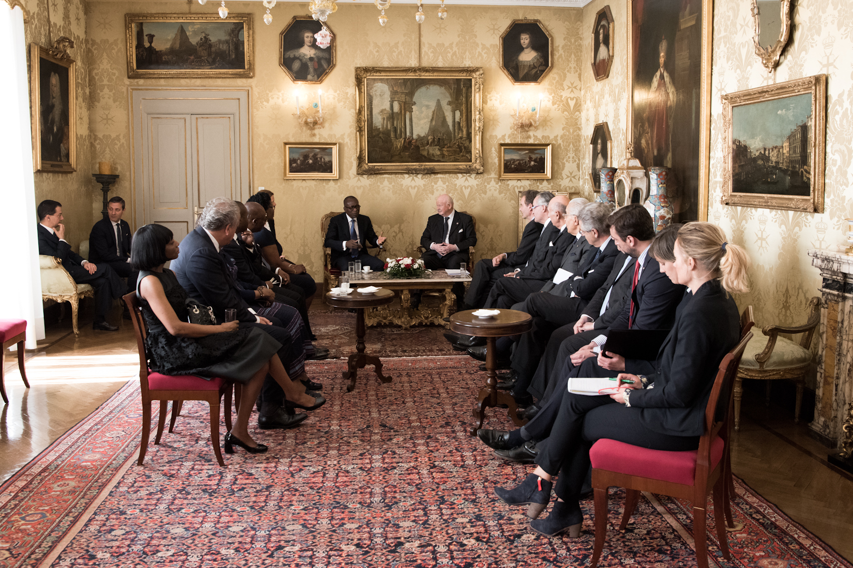 The Grand Master receives the President of Benin on an official visit