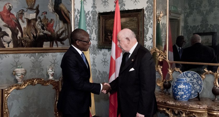 The Grand Master receives the President of Benin on an official visit