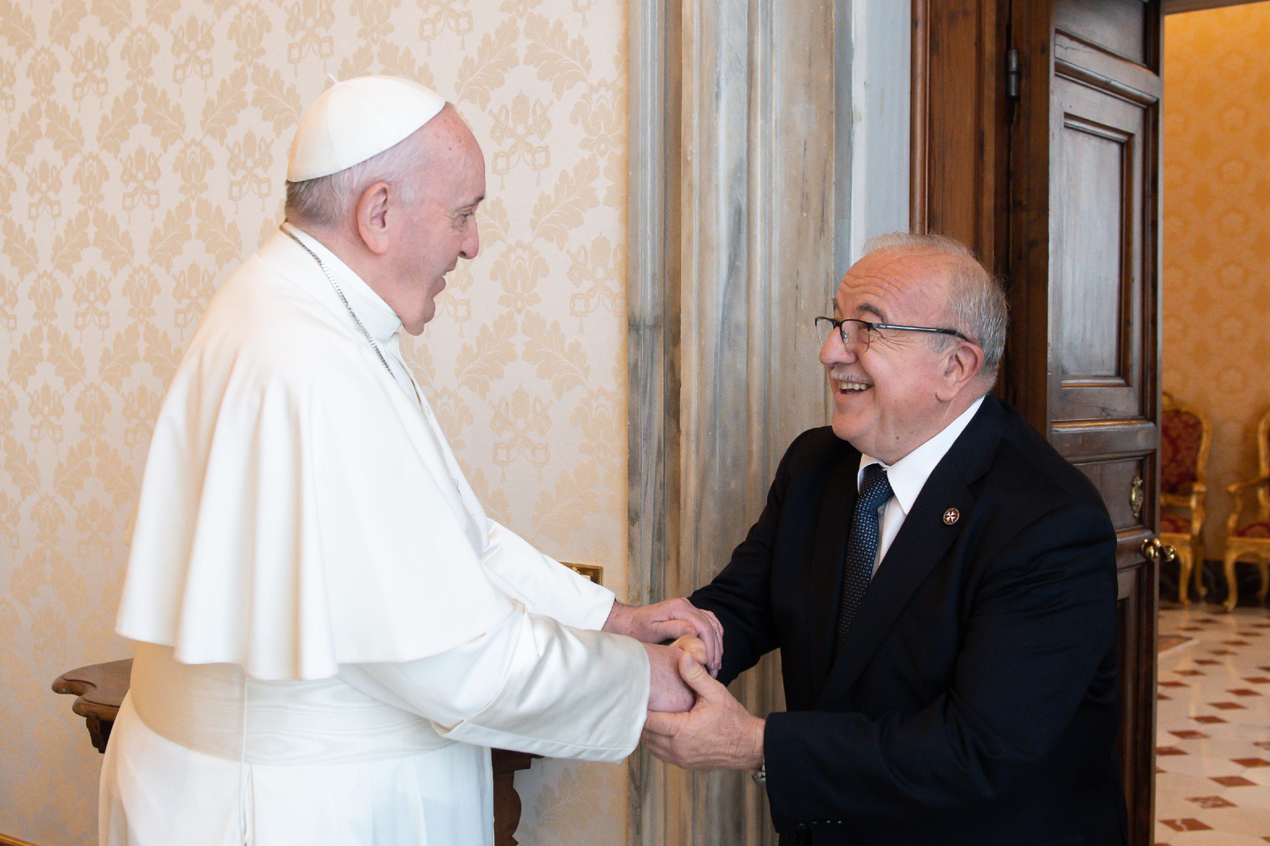 Papst Franziskus empfängt den Statthalter des Großmeisters, Fra‘ Marco Luzzago