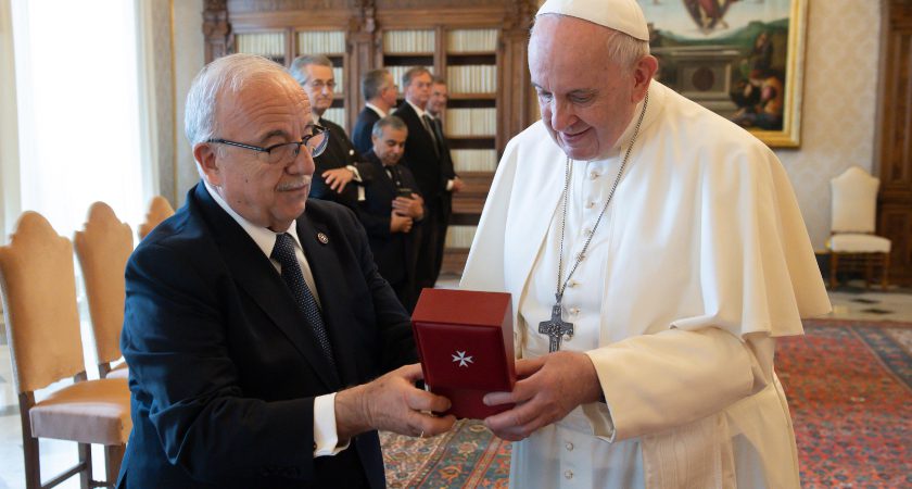Le Lieutenant de Grand Maître écrit au pape François à l’occasion de la Journée mondiale de la Paix
