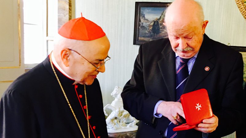 Frey Giacomo Dalla Torre del Tempio di Sanguinetto recibió a el Cardenal José Saraiva Martins