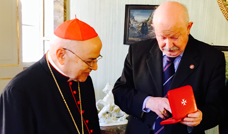 Fra’ Giacomo Dalla Torre del Tempio di Sanguinetto a reçu le Cardinal José Saraiva Martins