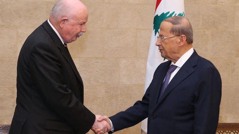 El presidente de Líbano recibió al Lugarteniente del Gran Maestre de la Soberana Orden de Malta