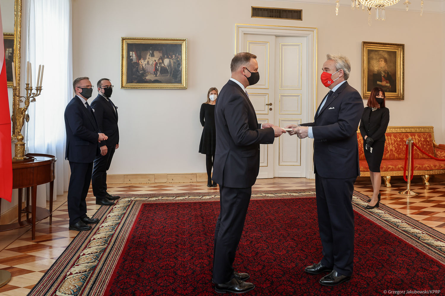The Ambassador of the Sovereign Order of Malta to Poland presents his letters of credence