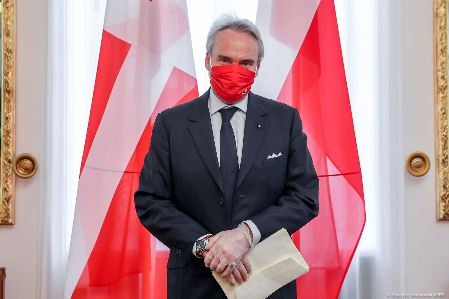 The Ambassador of the Sovereign Order of Malta to Poland presents his letters of credence