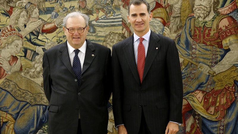 Felipe VI recibe en Madrid a Frey Matthew Festing