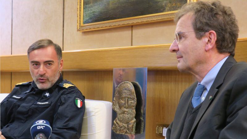 The Order of Malta Delegation visits the Aircraft Carrier Garibaldi