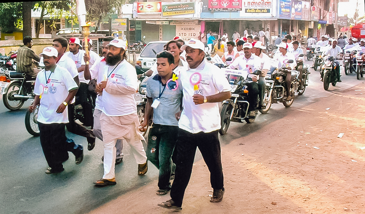 Bike Rally, Music and Street Theatre against AIDS