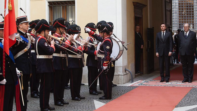 Le Président de la République de Slovénie reçu par le Grand Maître de l’Ordre souverain de Malte