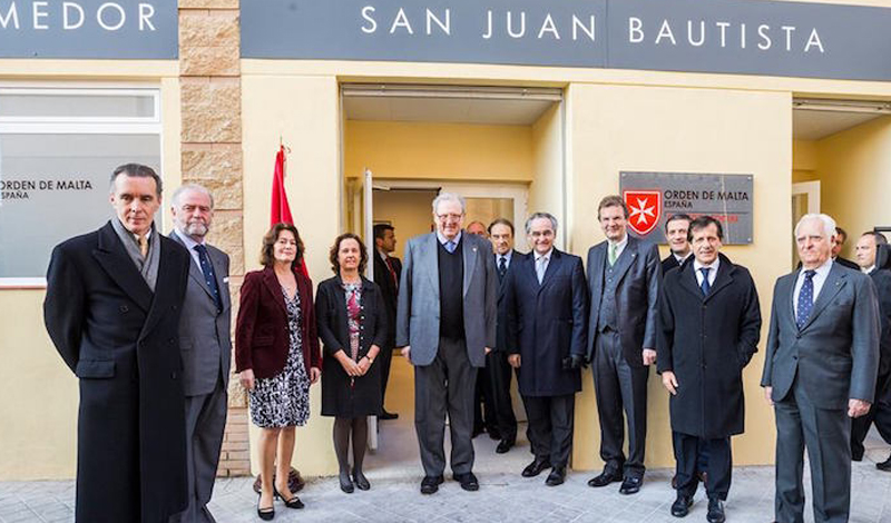 The Grand Master inaugurates a new soup kitchen in Madrid