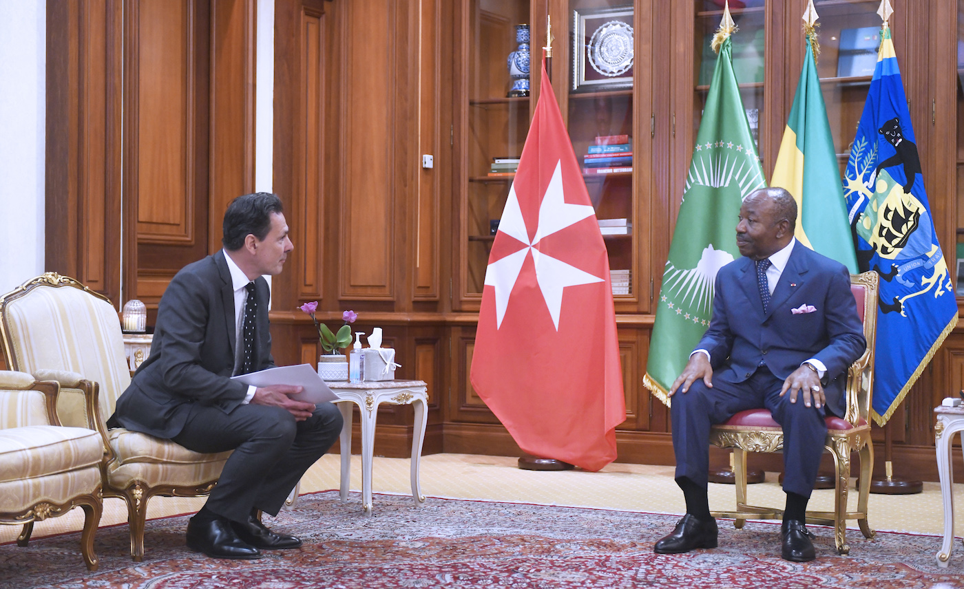 The Ambassador of the Sovereign Order of Malta to the Gabonese Republic presents his letters of credence