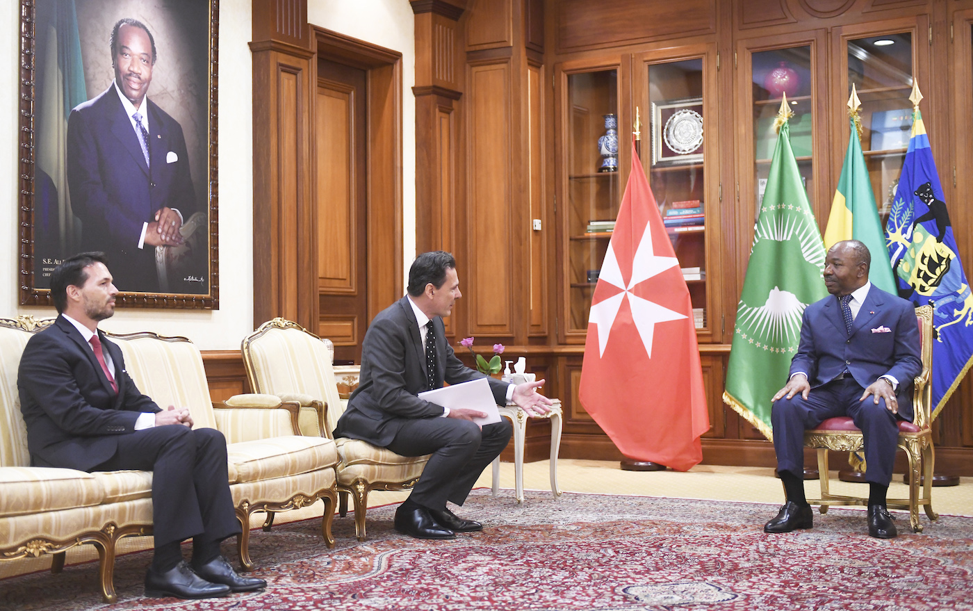 The Ambassador of the Sovereign Order of Malta to the Gabonese Republic presents his letters of credence