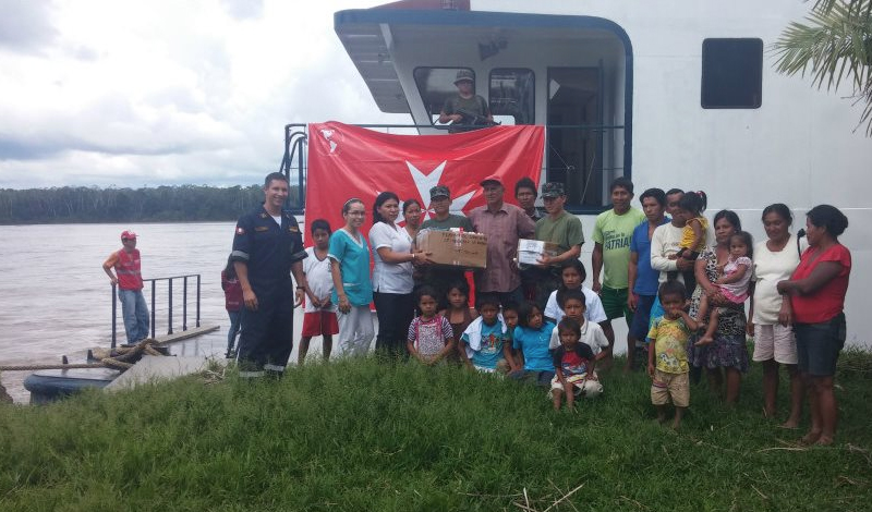 A Hospital Ship brings healthcare to rural communities along the Rio Napo in Peru