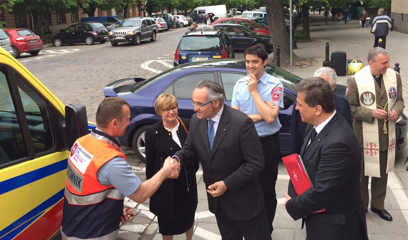 Medical and social activities in Poland, at the centre of the visit of the Grand Hospitaller
