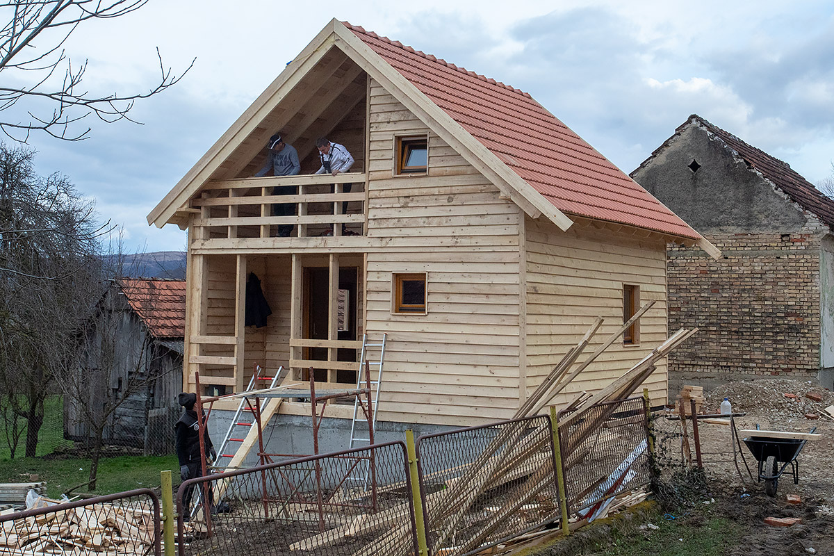 Wooden houses for the earthquake victims in Croatia