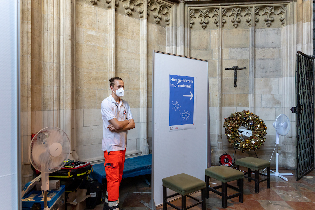 Vaccinations in St Stephen’s Cathedral, Vienna