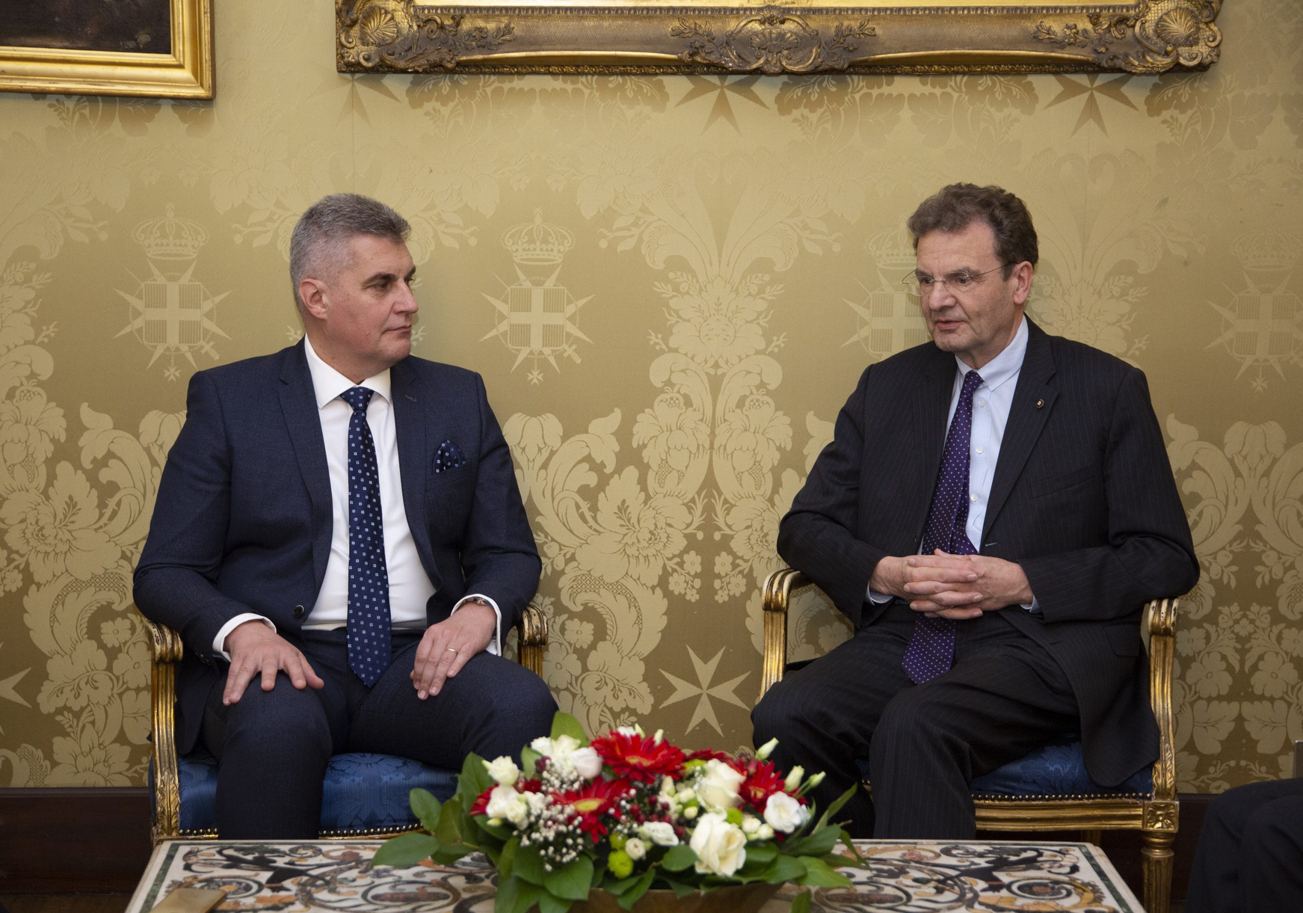 Der Großkanzler empfing den Präsidenten des Parlaments von Montenegro