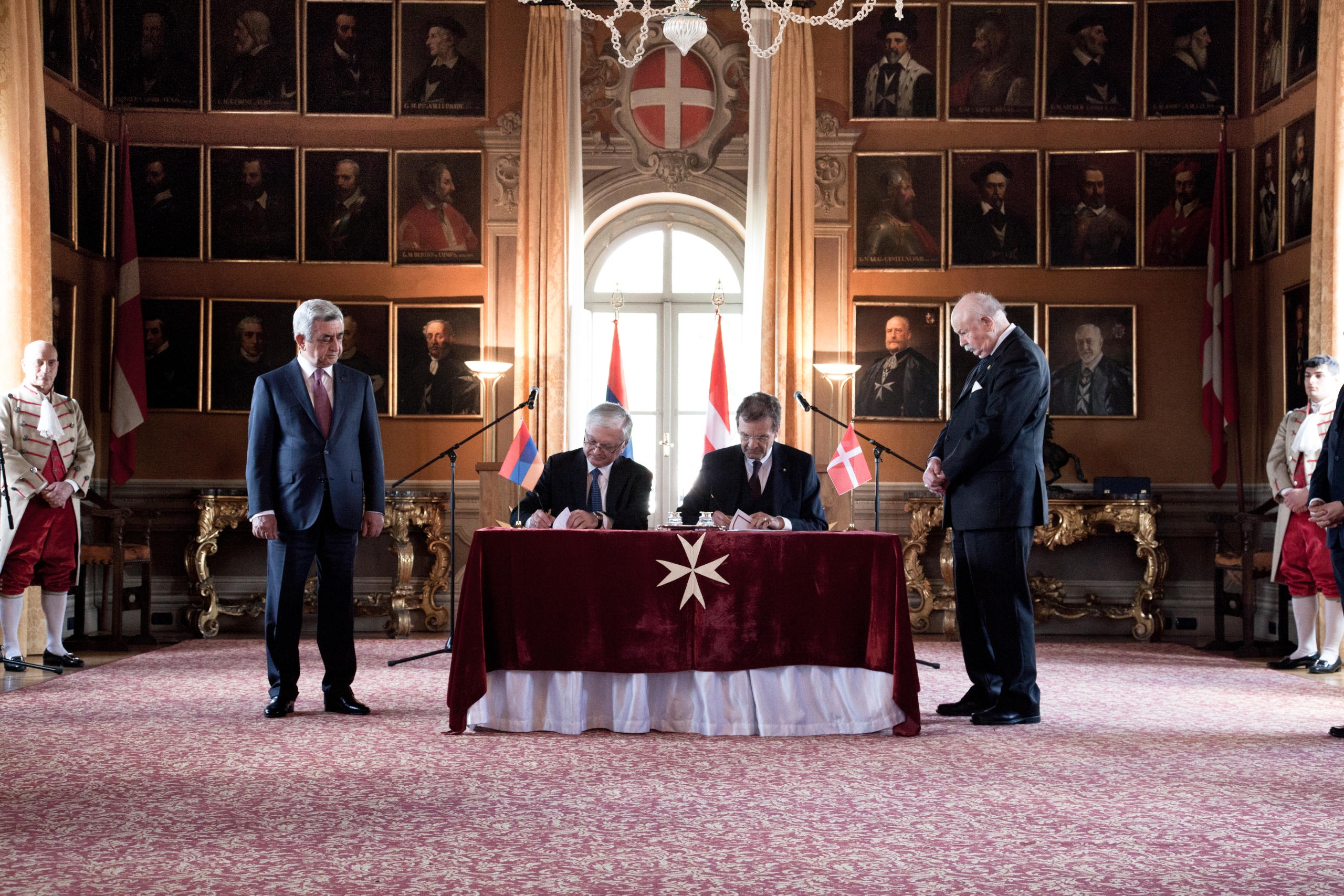 Visite officielle du Président de la République d’Arménie, reçu par le Lieutenant de Grand Maître Fra’ Giacomo Dalla Torre