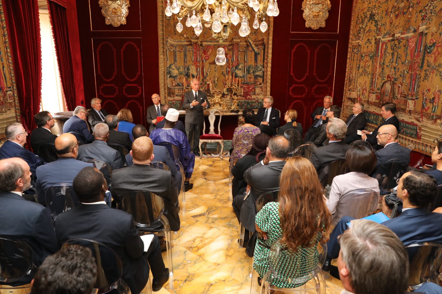 The Grand Chancellor meets the diplomatic corps accredited to the