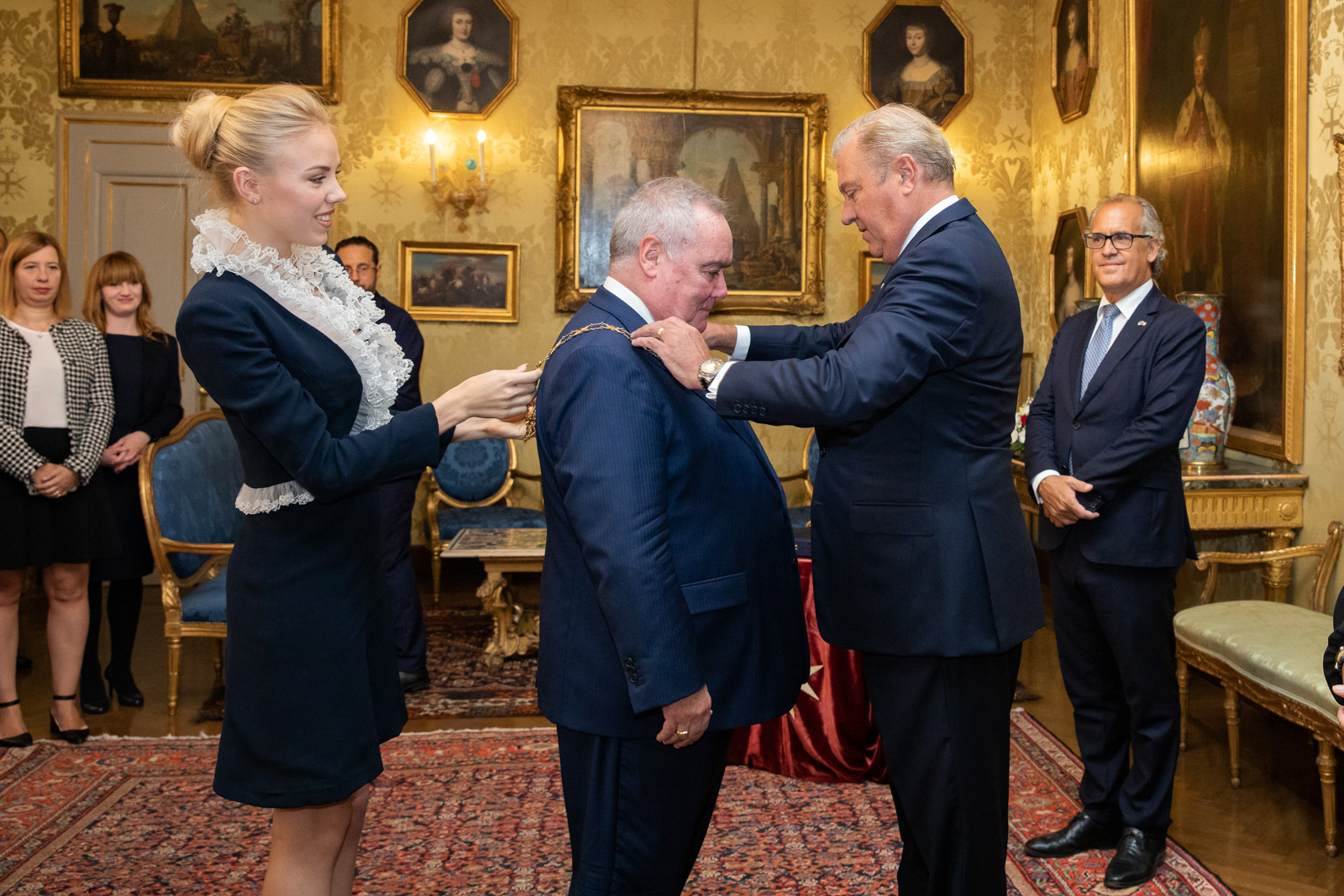 Statthalter des Großmeisters empfängt Prinz Carlo von Bourbon