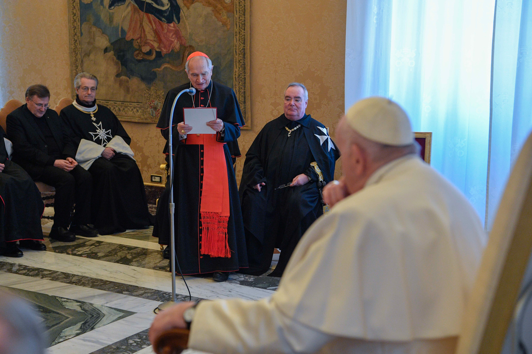 Pope Francis Receives the Capitulars in Audience and blesses the Order of Malta